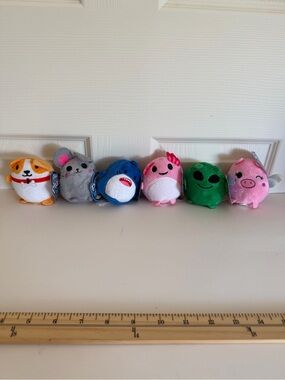 BMI mini plush pals 3 inch animal lot of 6